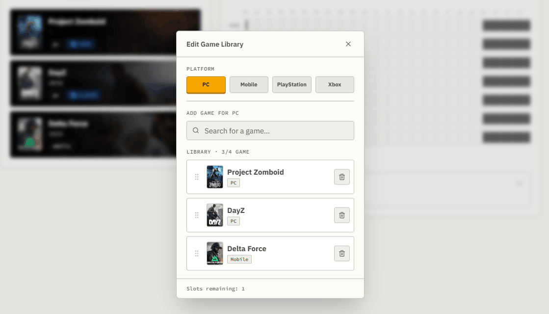 Syncing gaming library with Broop